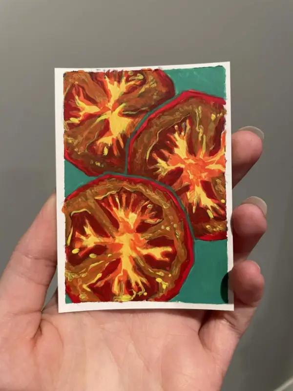 Tomatoes aceo art card