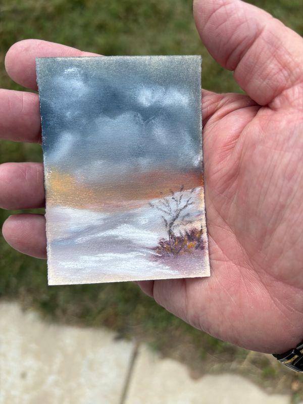 sun rise #1110 aceo art card