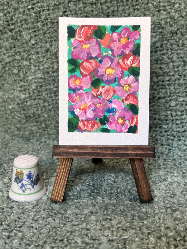 “All the pretty flowers” aceo art card