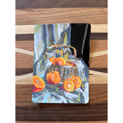 Orange Drapery aceo art card thumbnail 1
