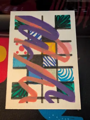 Abstract aceo art card thumbnail 1