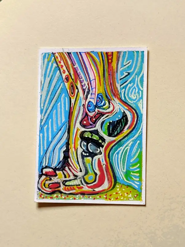 Ankle Deep aceo art card