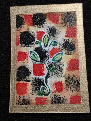 2 Cards - Catcher Queen and Back aceo art card thumbnail 2