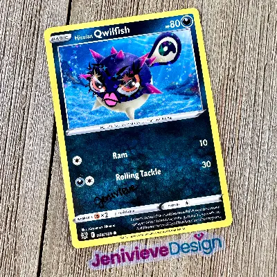 Yassified Pokémon: Quilfish aceo art card thumbnail 1