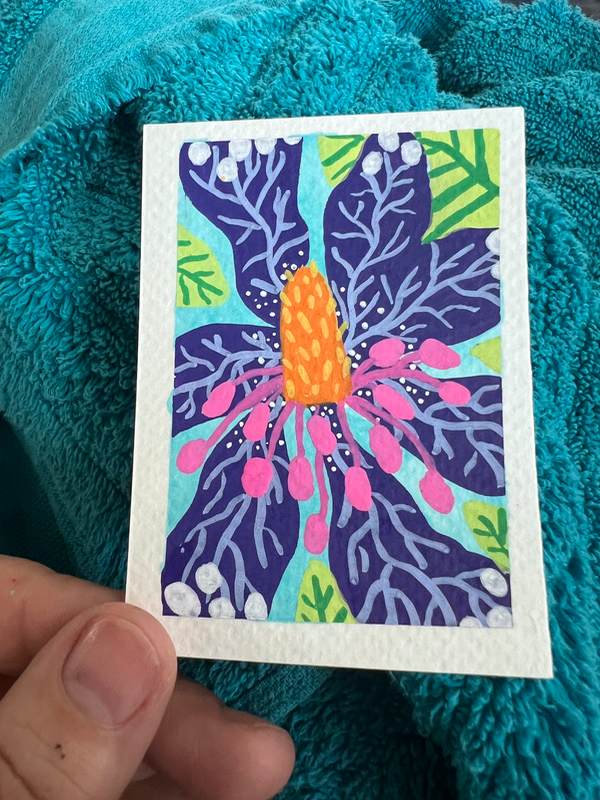 Flower Girl aceo art card