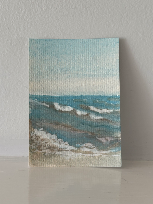 ACEO, Sandy Hook Beach aceo art card