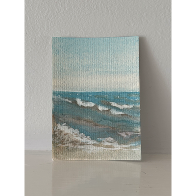 ACEO, Sandy Hook Beach aceo art card thumbnail 1