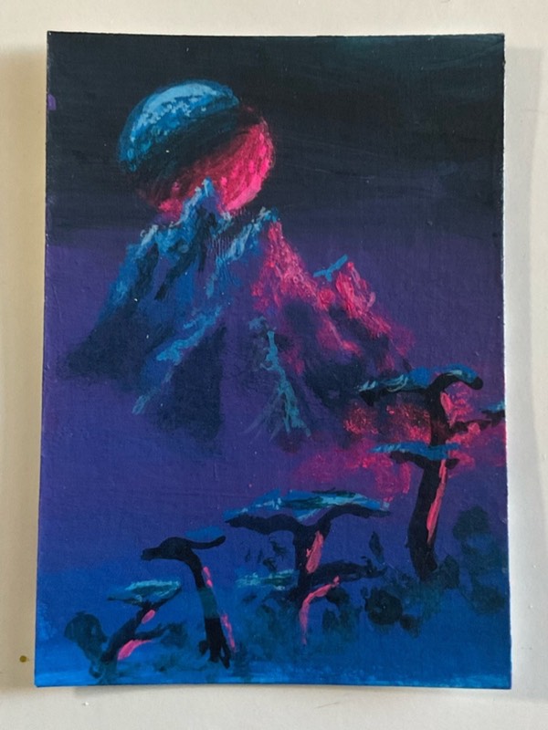Alien Scape 1 aceo art card
