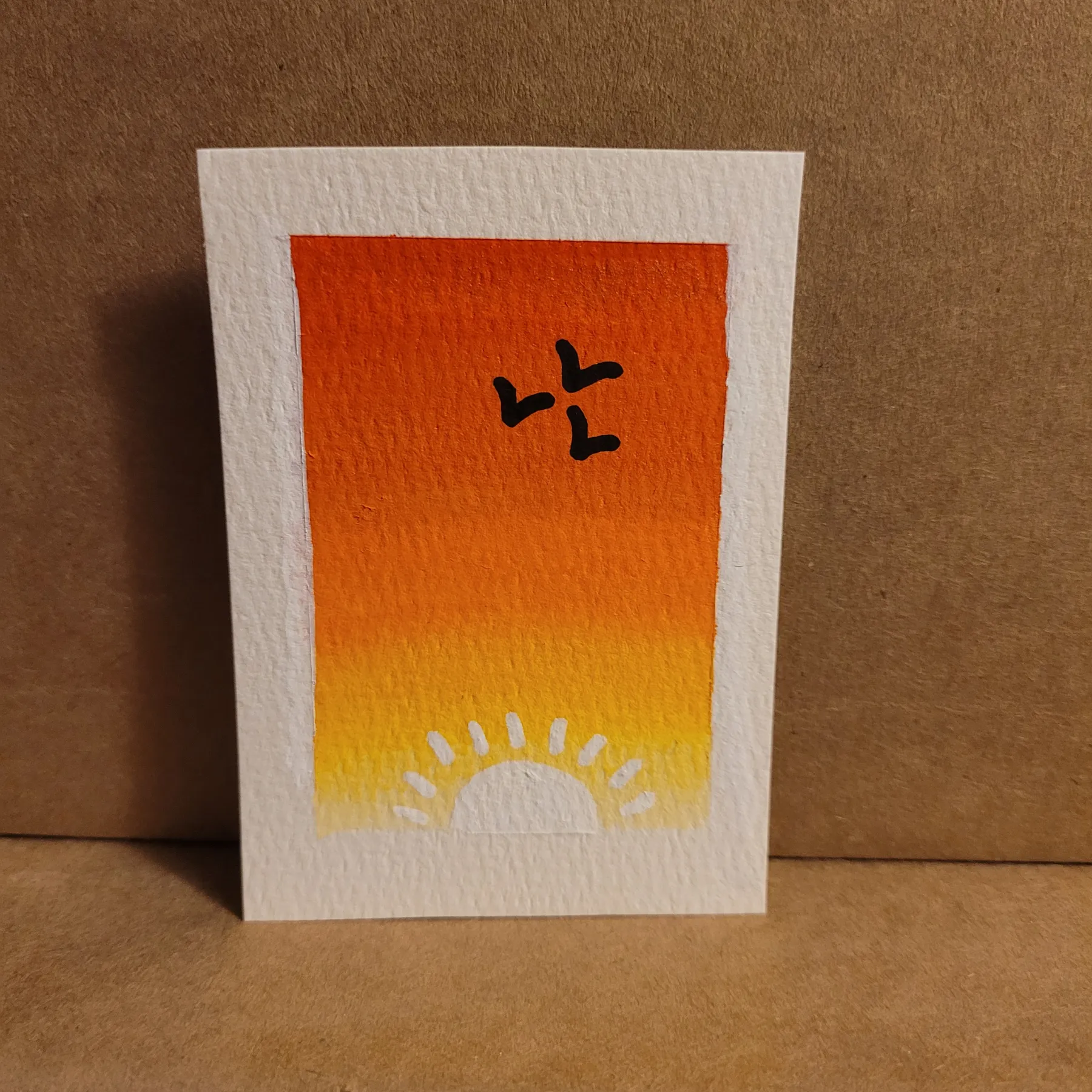 Sunset aceo art card