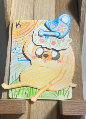 Jake the dog! aceo art card thumbnail 1