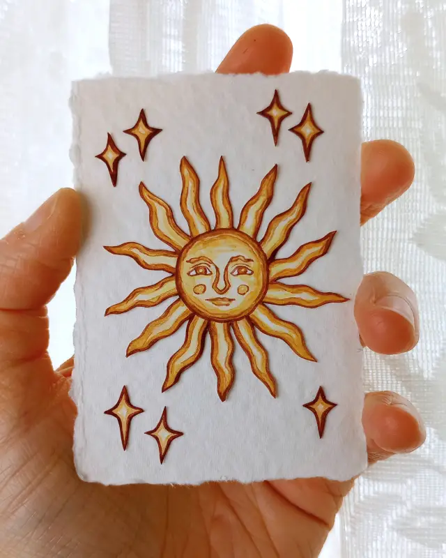 Sun Face No. 1 aceo art card