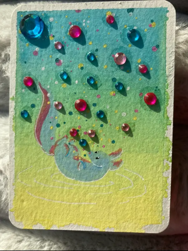 Fox Gem Dream aceo art card