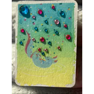 Fox Gem Dream aceo art card thumbnail 1