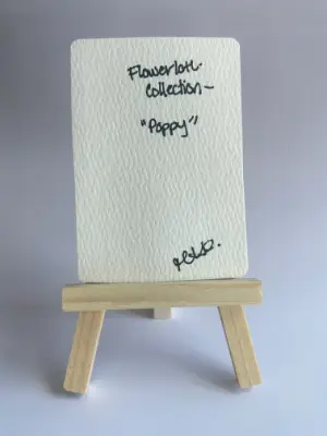 Poppy – ACEO Original (Flowerlotl Collection 4/8) aceo art card thumbnail 2