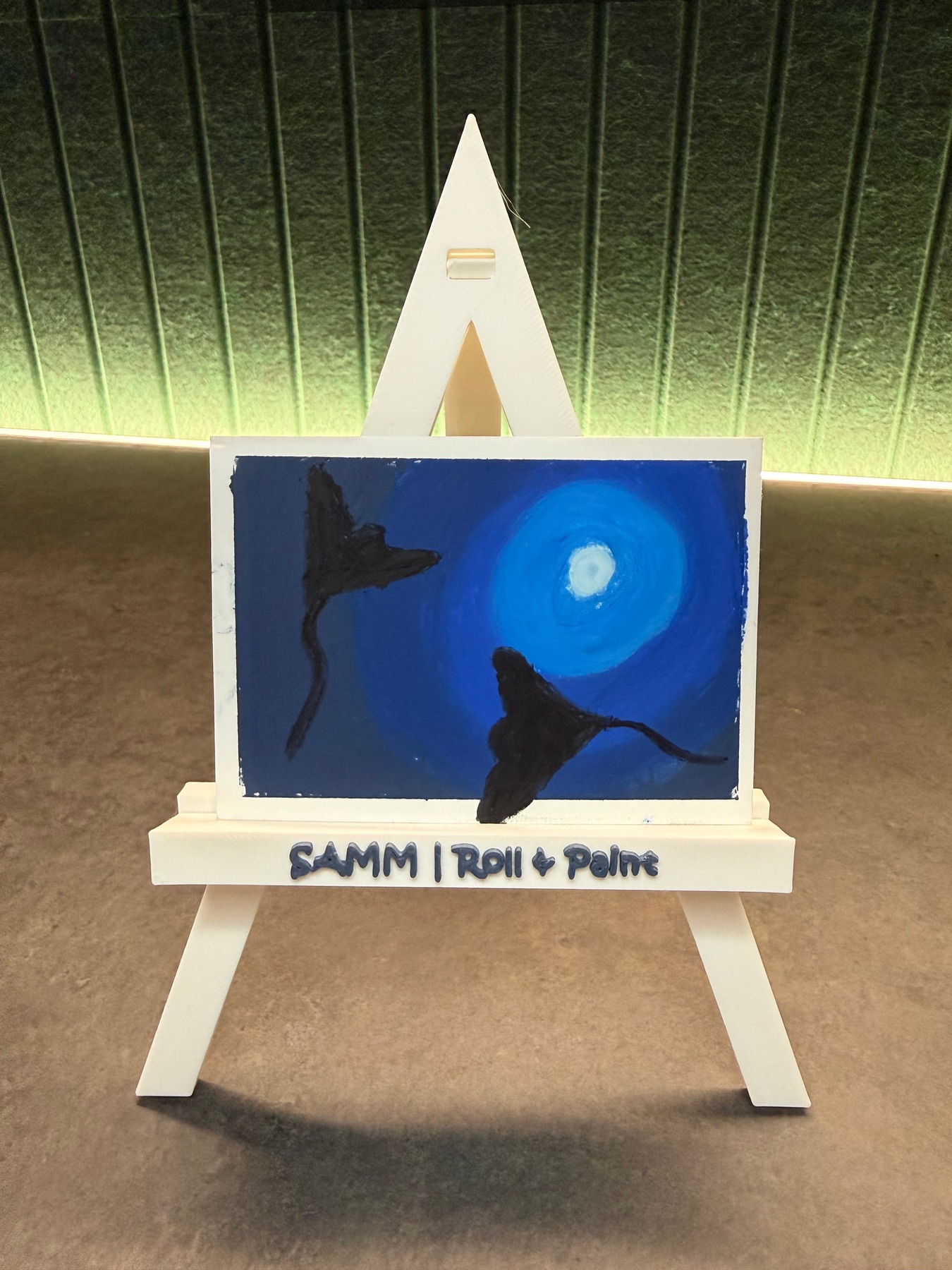 Roll&Paint day 18 | cool blue sting rays aceo art card