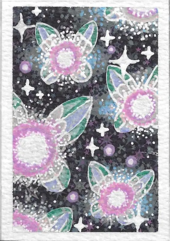 Fairy Fountain aceo art card