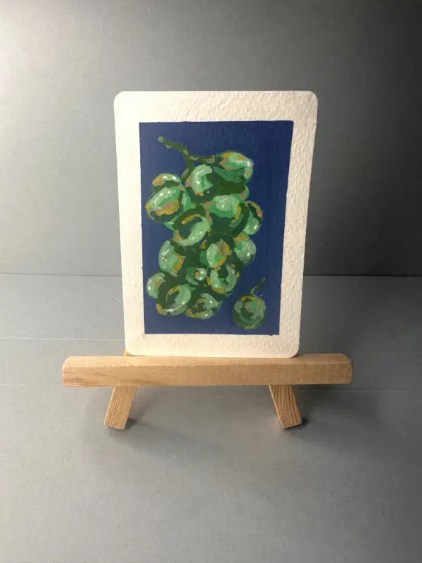 Green Grapes aceo art card