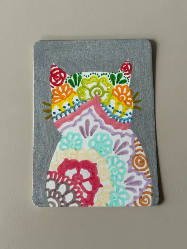 Henna Cat aceo art card