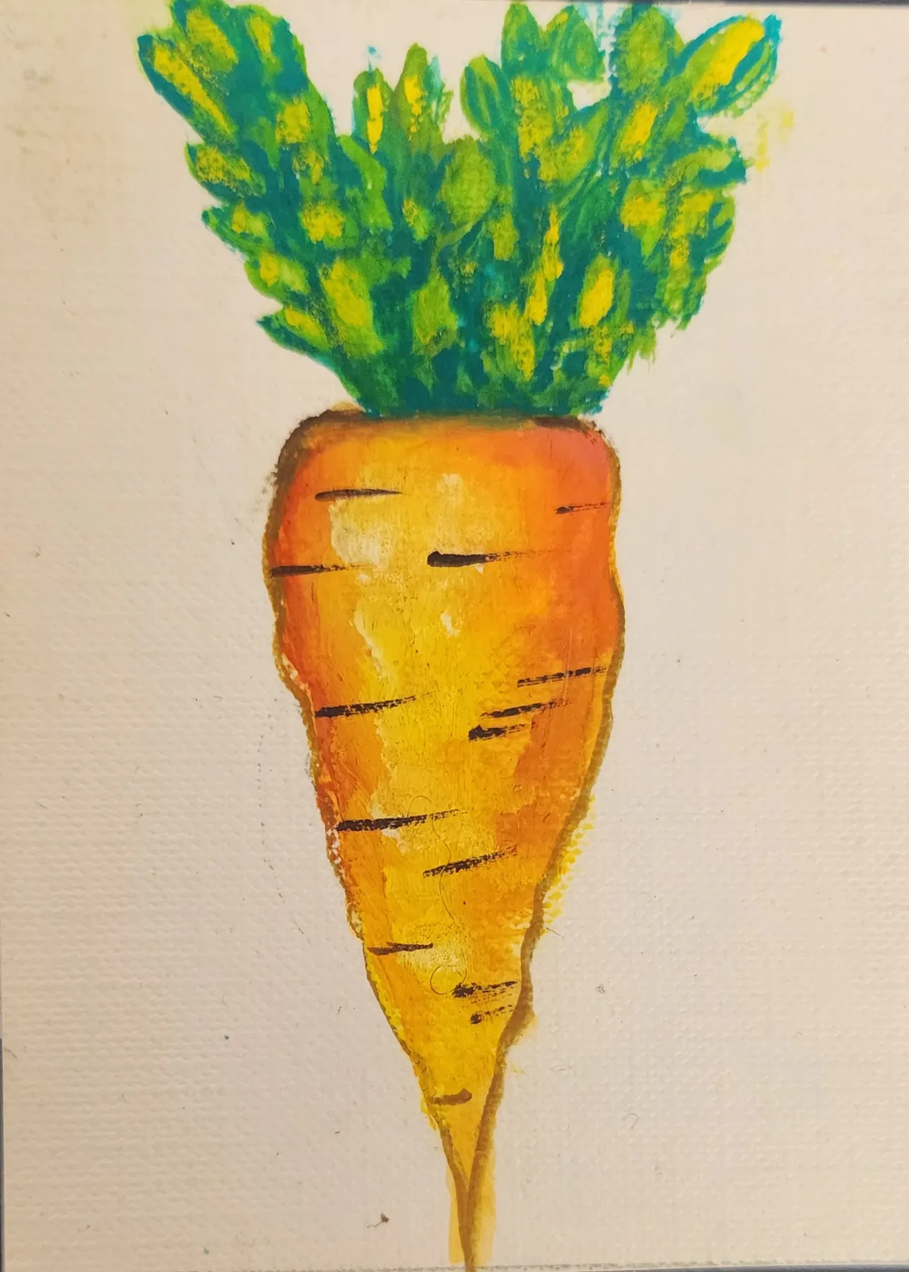 Carrot aceo art card