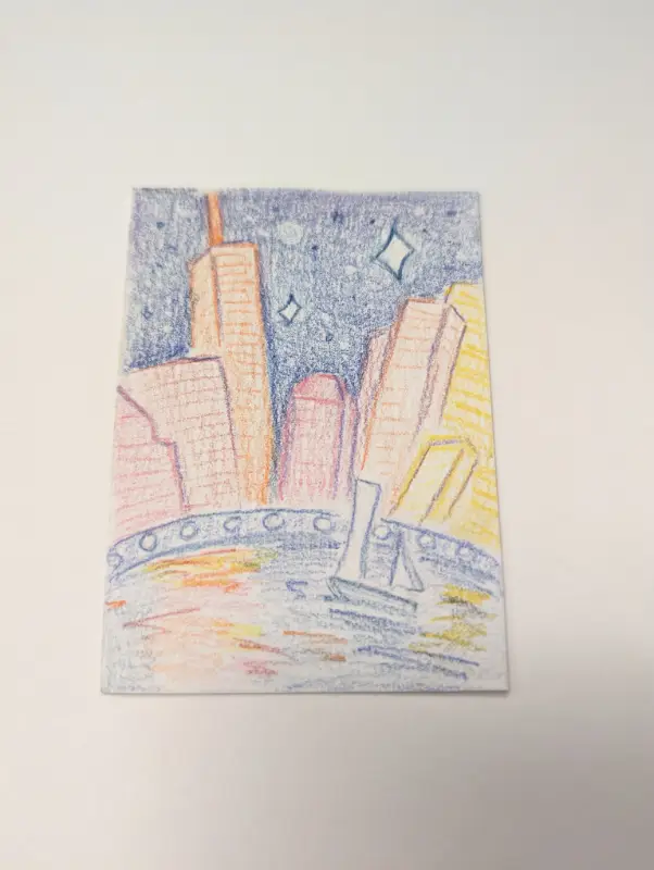 Night Life aceo art card
