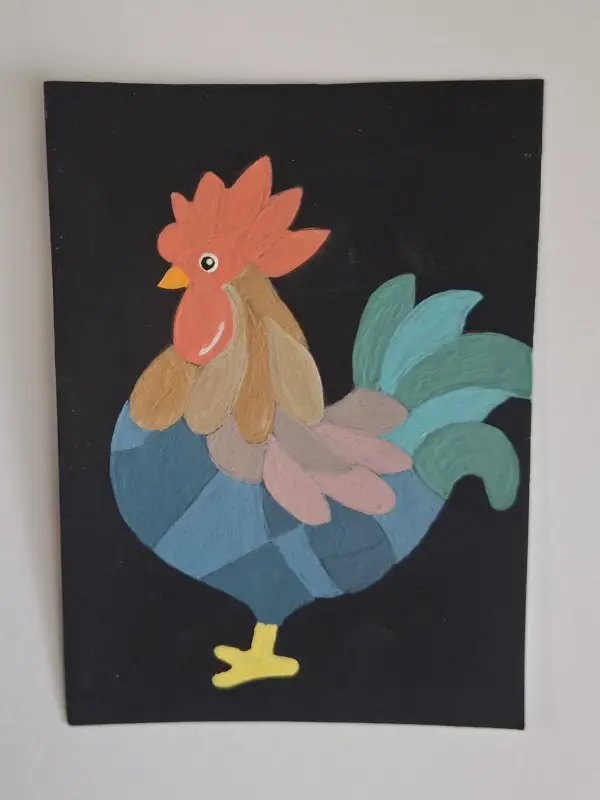 Rooster aceo art card