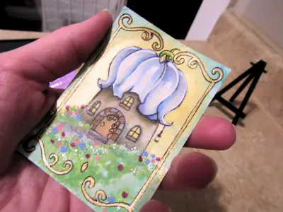 Bellflower Bungalow aceo art card thumbnail 2