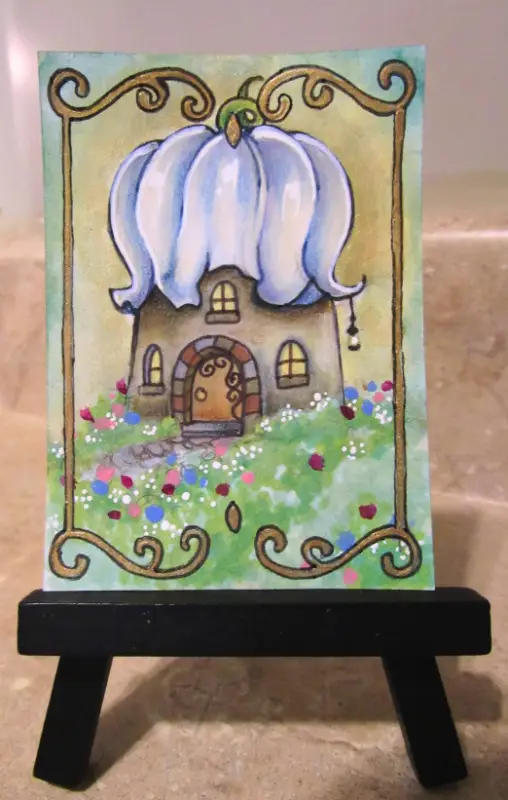 Bellflower Bungalow aceo art card