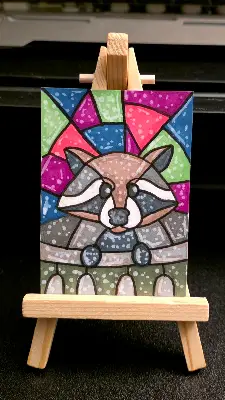 Stained Glass Animal Bundle #1 by Melissa Lehmann aceo art card thumbnail 2