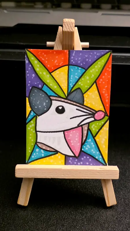 Stained Glass Animal Bundle #1 by Melissa Lehmann aceo art card