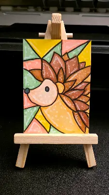 Stained Glass Animal Bundle #1 by Melissa Lehmann aceo art card thumbnail 4