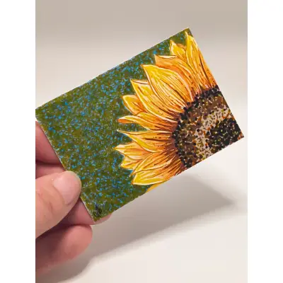 Sunflower Glow aceo art card thumbnail 2