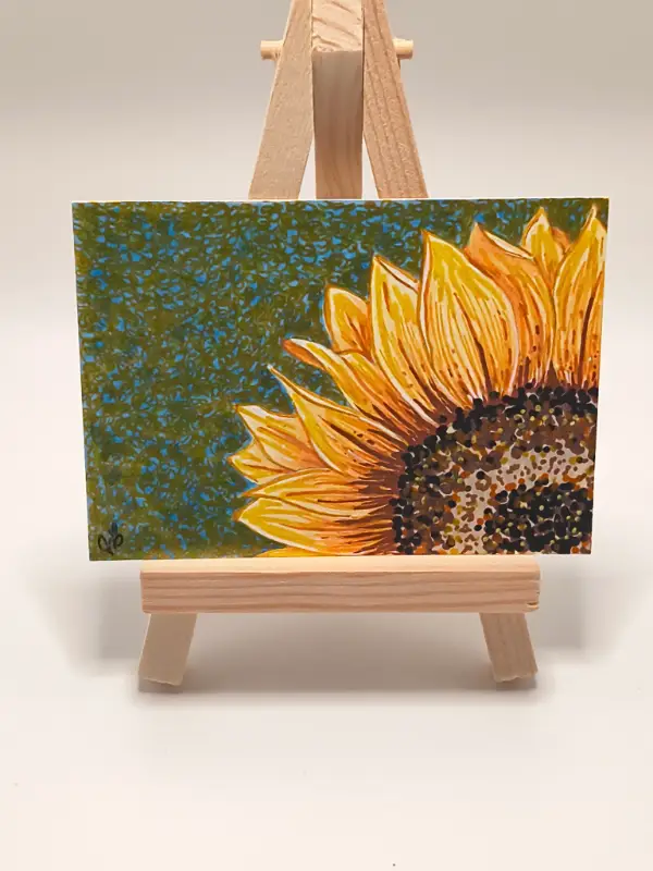 Sunflower Glow aceo art card