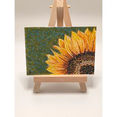Sunflower Glow aceo art card thumbnail 1