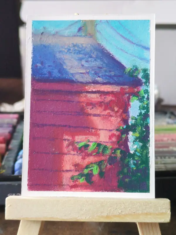Sunsoaked Series # 1 - "Garage at Dawn" aceo art card