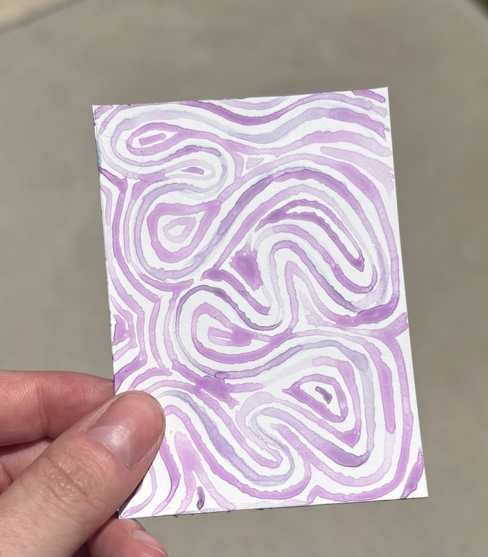 Zen Swirl- lavender aceo art card