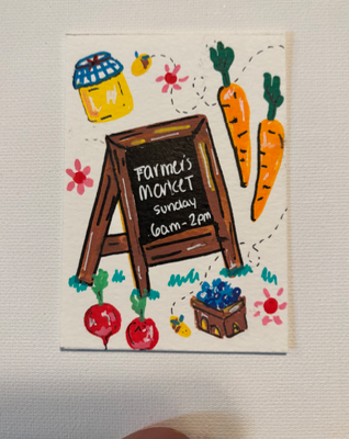 The Farmer’s Market aceo art card thumbnail 1