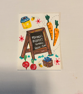 The Farmer’s Market aceo art card thumbnail 2