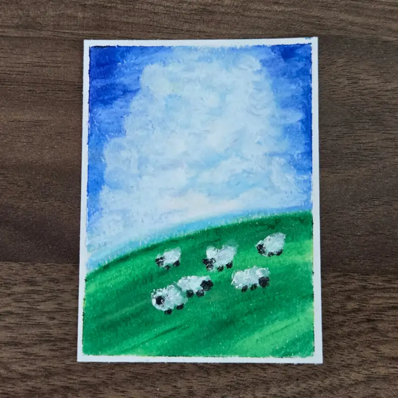 Fluffy aceo art card