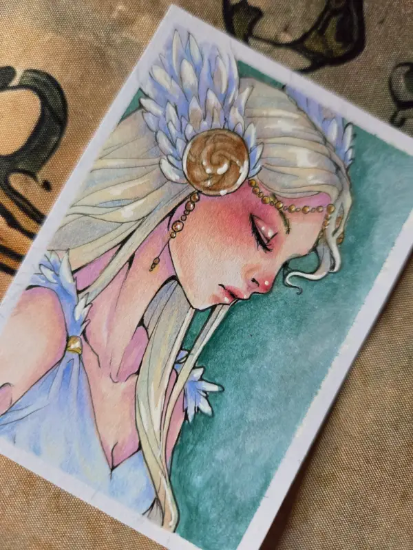 Valkyrie - Original ACEO aceo art card