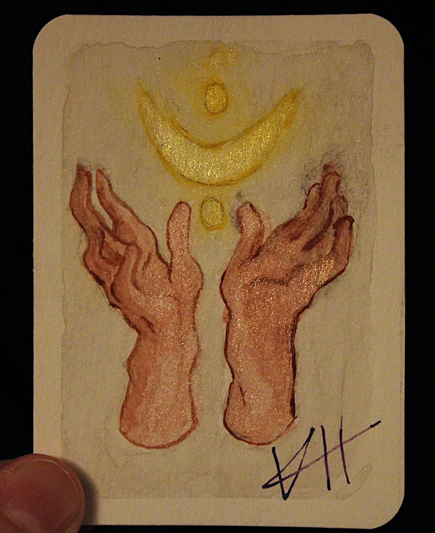 Royal Hands aceo art card