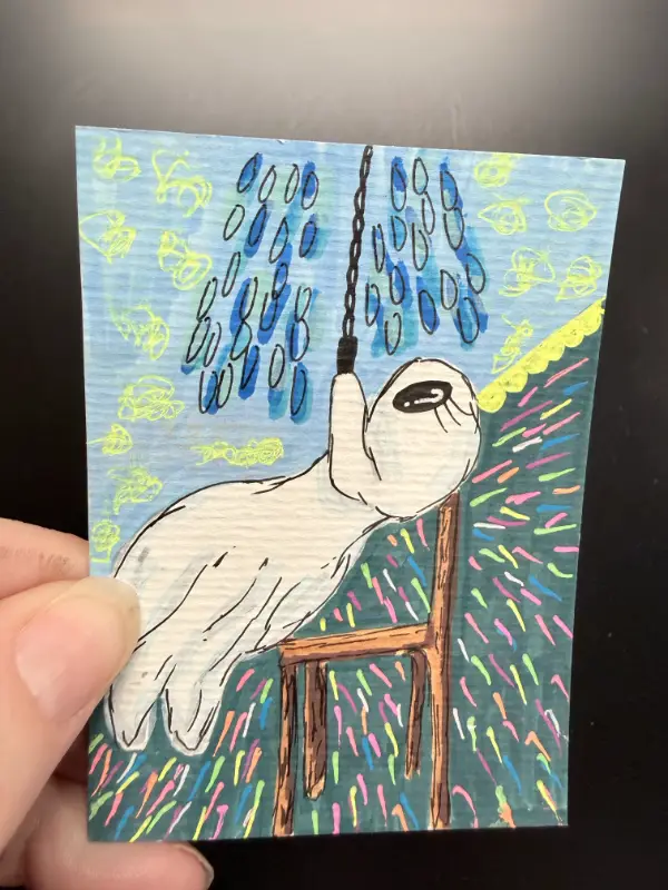 Flash Dance Ghost aceo art card