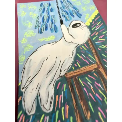 Flash Dance Ghost aceo art card thumbnail 2