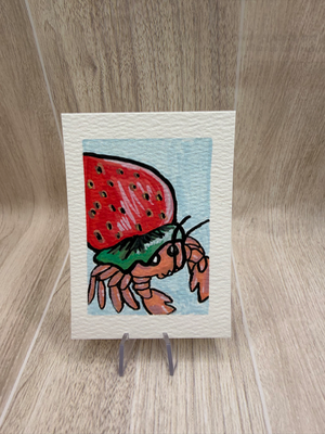 Herberry Crab aceo art card thumbnail 1