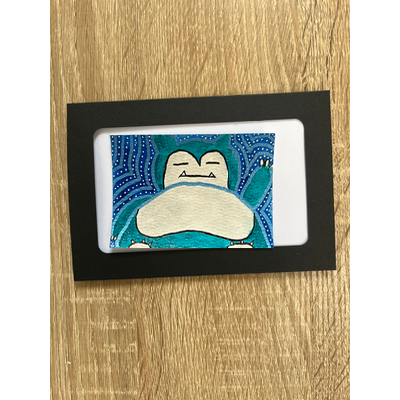 Snorlax aceo art card thumbnail 2