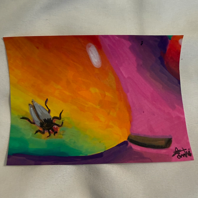 Vegetable Sunset 4/5 aceo art card thumbnail 1
