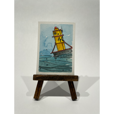 Buoy 401 aceo art card thumbnail 2