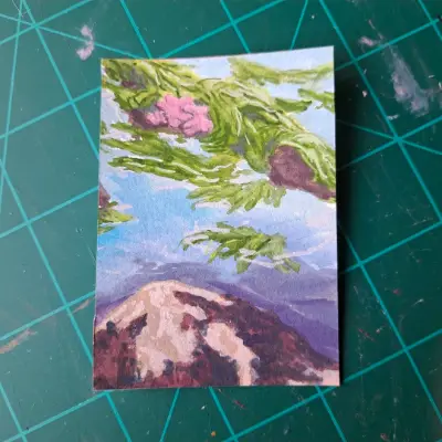 Tide Pool Polyptych 3/6 aceo art card thumbnail 1