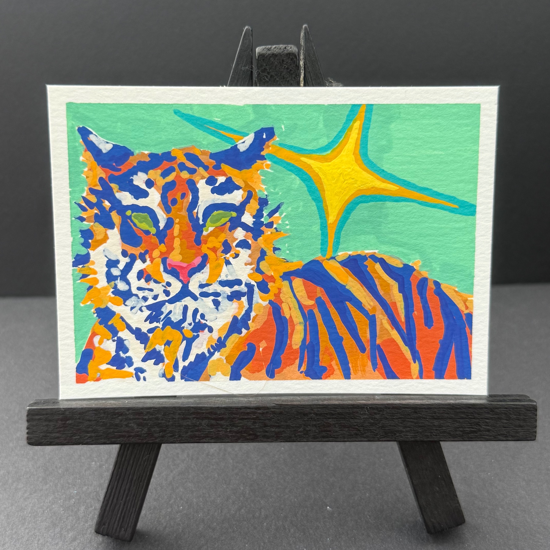 starry tiger ii aceo art card