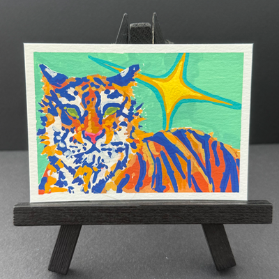 starry tiger ii aceo art card thumbnail 1
