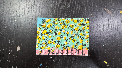 Lady Banks Rose or Lemon Tree aceo art card thumbnail 2